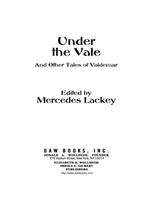 Cover image for book Under the Vale and Other Tales of Valdemar