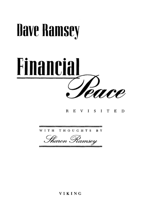 Cover image for book Financial Peace Revisited