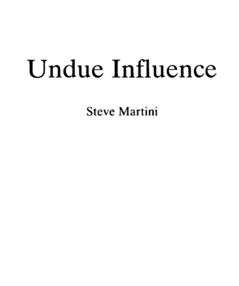 Cover image for book Undue Influence