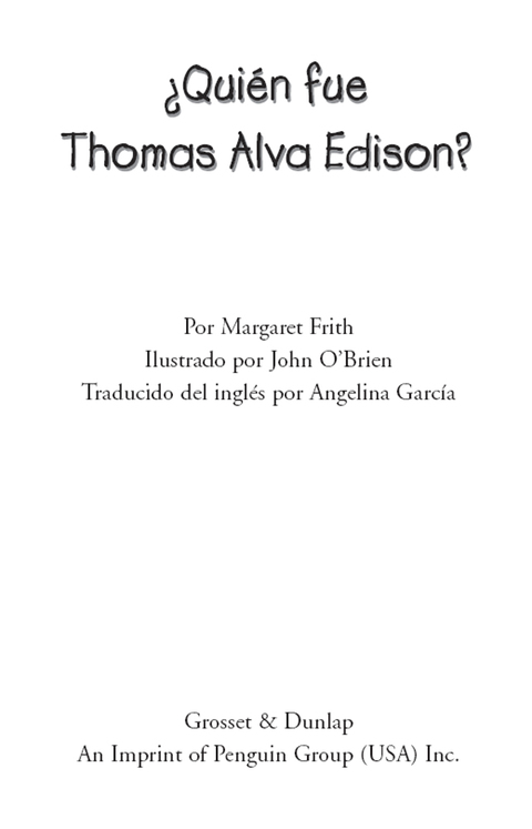 Cover image for book ¿Quién fue Thomas Alva Edison?