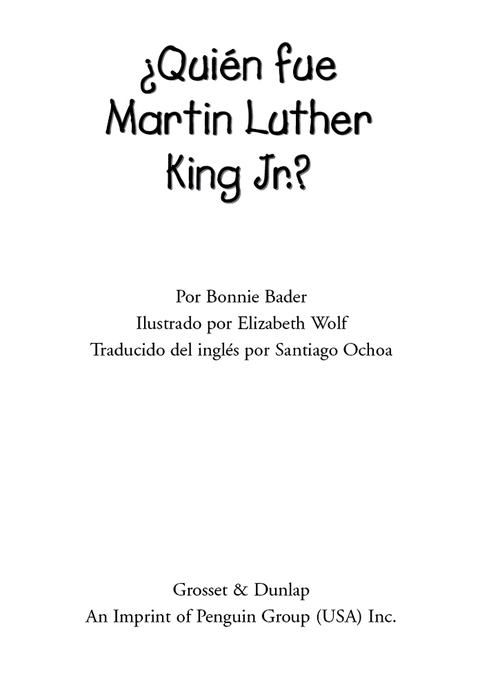 Cover image for book ¿Quién fue Martin Luther King, Jr.?