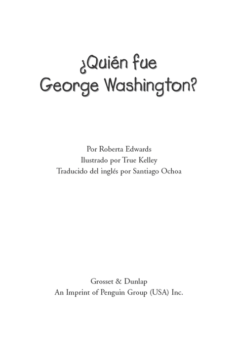 Cover image for book ¿Quién fue George Washington?