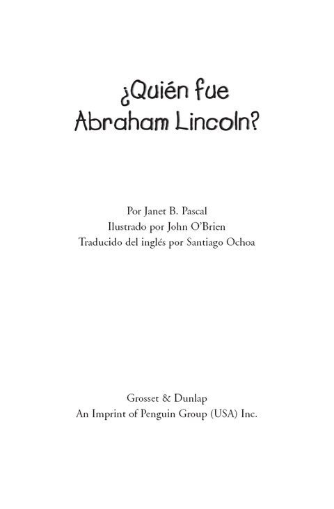Cover image for book ¿Quién fue Abraham Lincoln?