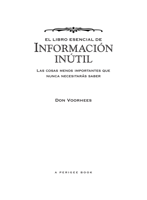 Cover image for book El Libro Esencial de Informacíon inútil