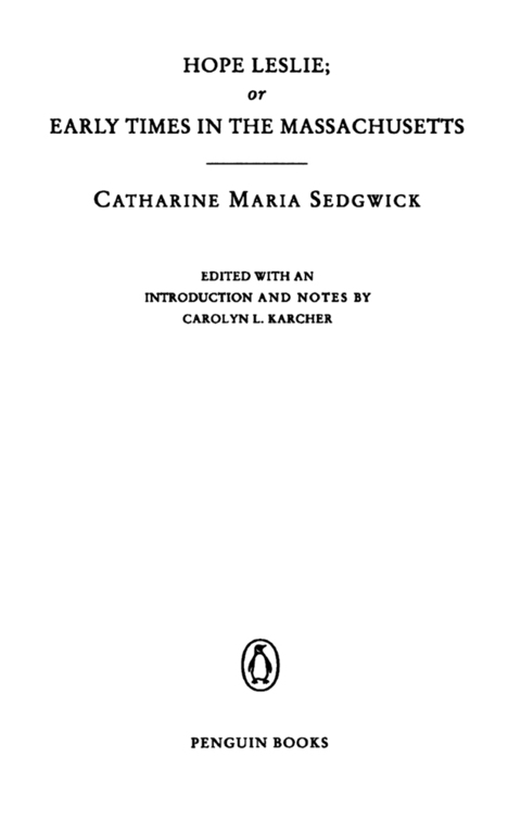 Cover image for book Hope Leslie