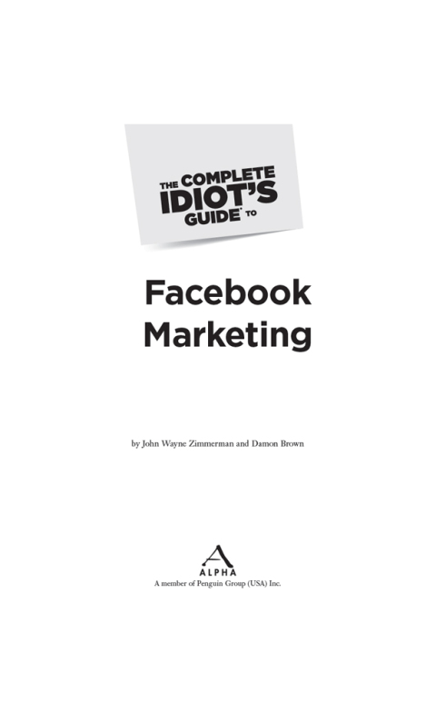 Cover image for book The Complete Idiot's Guide to Facebook Marketing