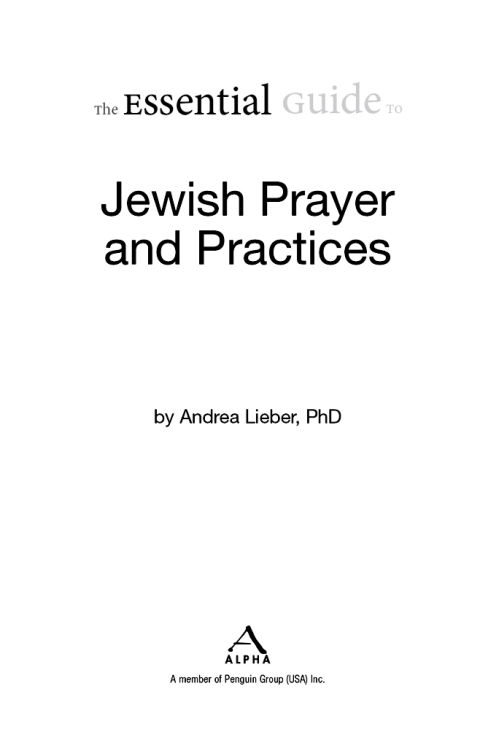 Cover image for book The Essential Guide to Jewish Prayer and Practices