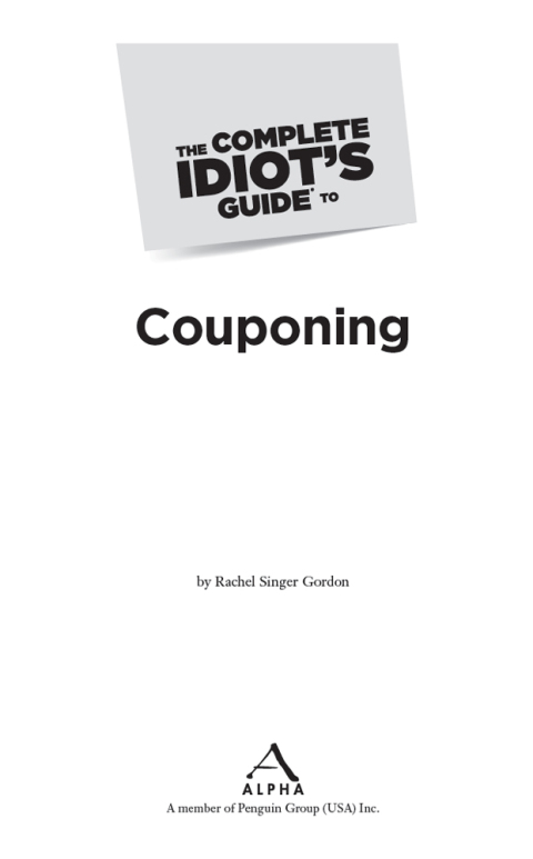 Cover image for book The Complete Idiot's Guide to Couponing