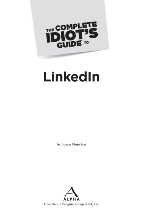 Cover image for book The Complete Idiot's Guide to LinkedIn