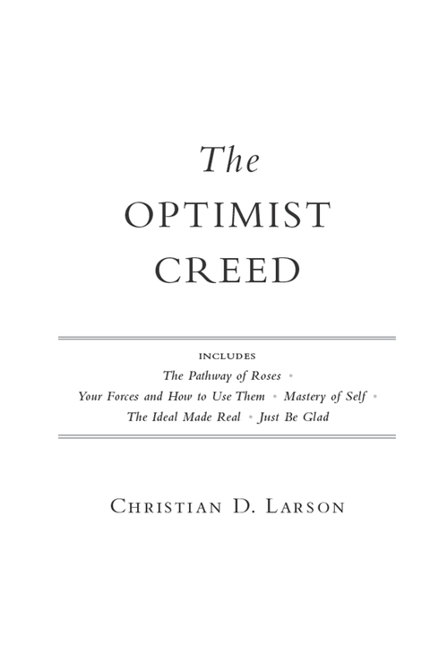 Cover image for book The Optimist Creed and Other Inspirational Classics