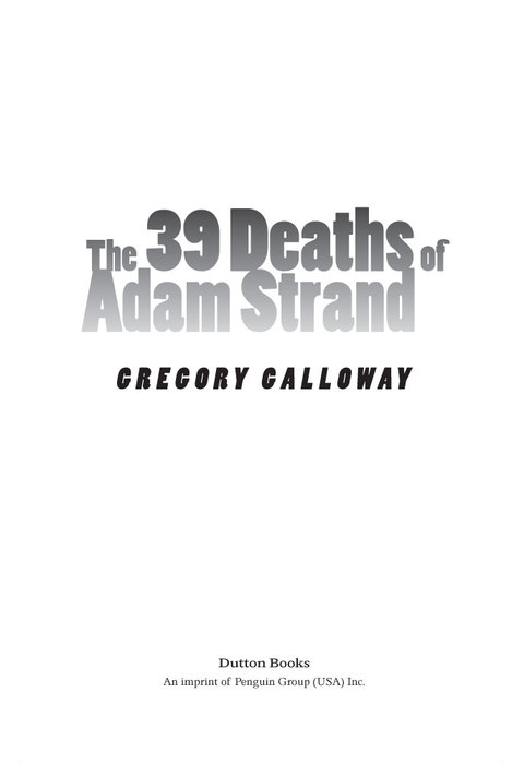 Cover image for book The 39 Deaths of Adam Strand