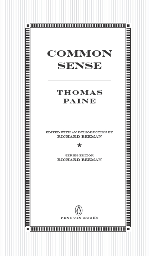 Cover image for book Common Sense