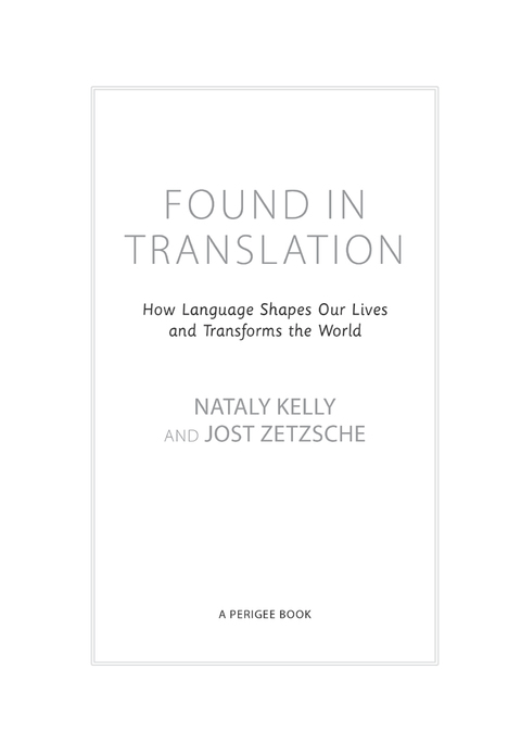 Cover image for book Found in Translation