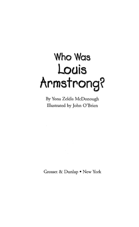 Cover image for book Who Was Louis Armstrong?