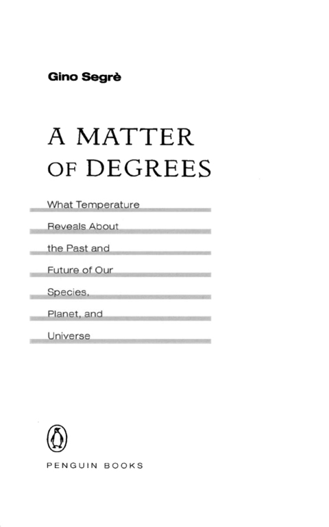 Cover image for book A Matter of Degrees
