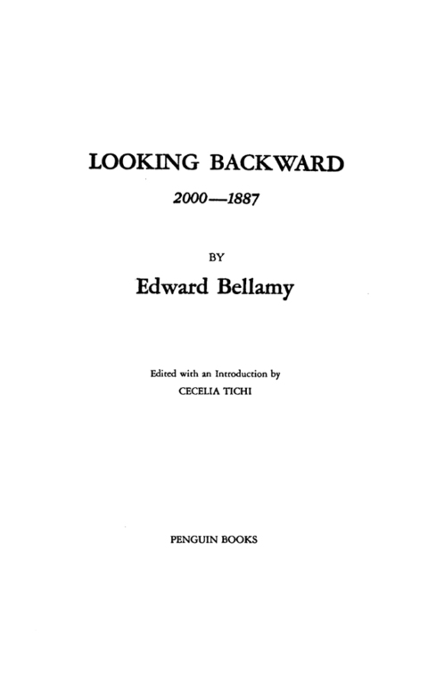 Cover image for book Looking Backward