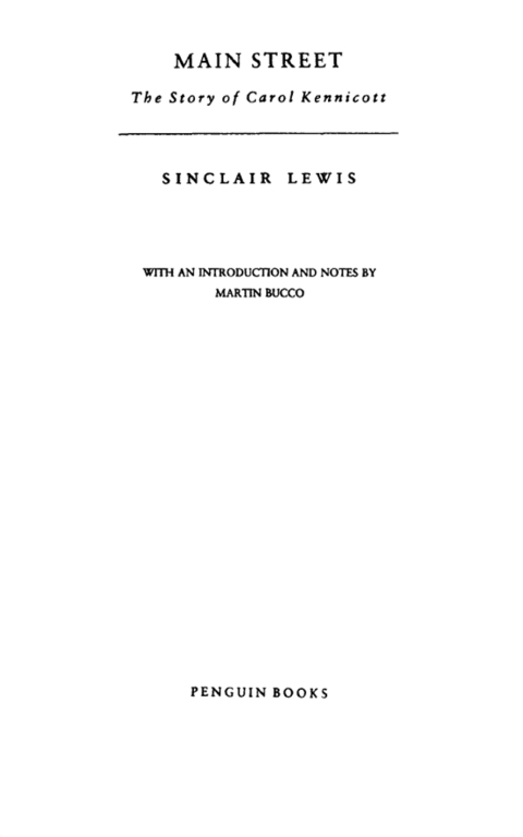 Cover image for book Main Street