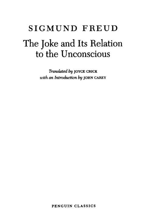 Cover image for book The Joke and Its Relation to the Unconscious