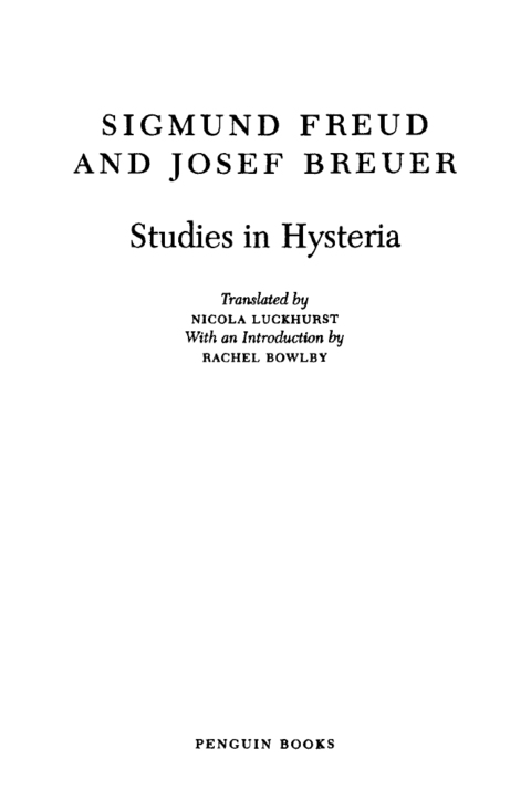 Cover image for book Studies in Hysteria