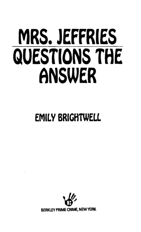 Cover image for book Mrs. Jeffries Questions the Answer