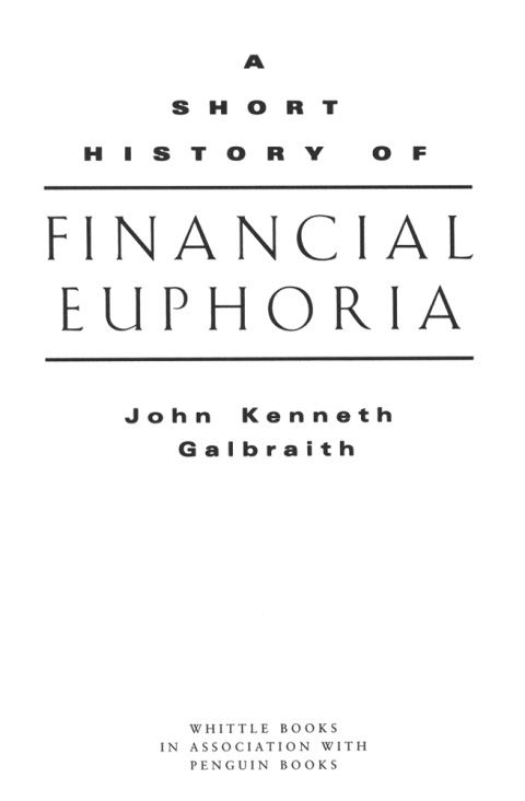 Cover image for book A Short History of Financial Euphoria