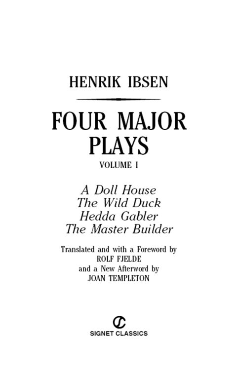 Cover image for book Four Major Plays, Volume I