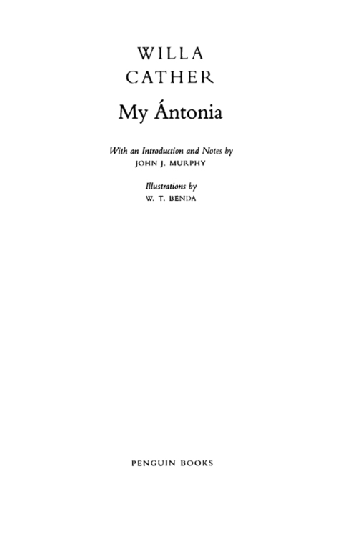 Cover image for book My Ántonia