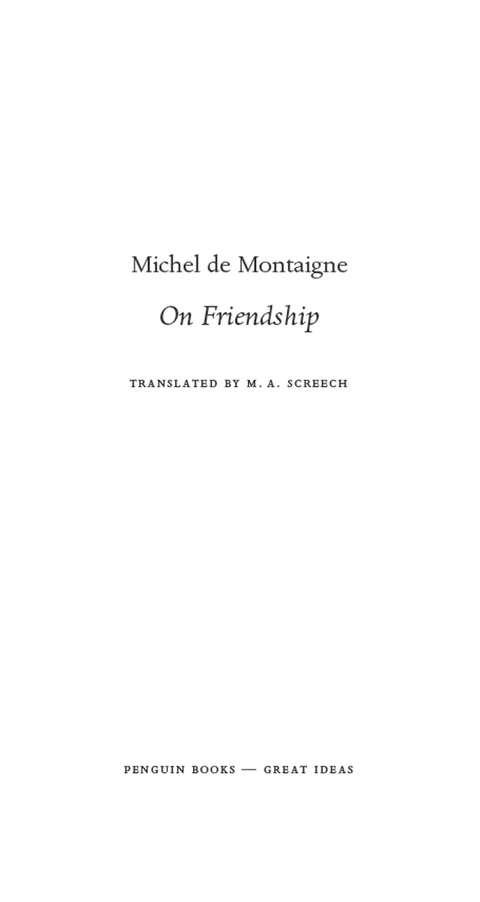 Cover image for book On Friendship
