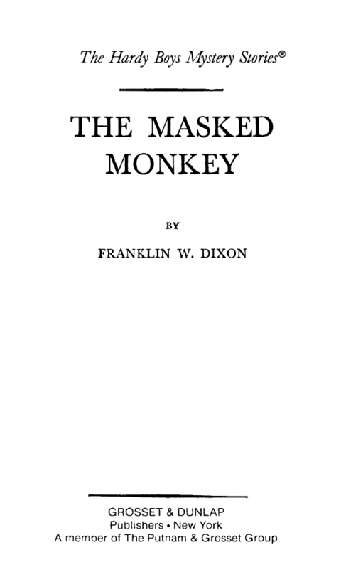 Cover image for book Hardy Boys 51: The Masked Monkey