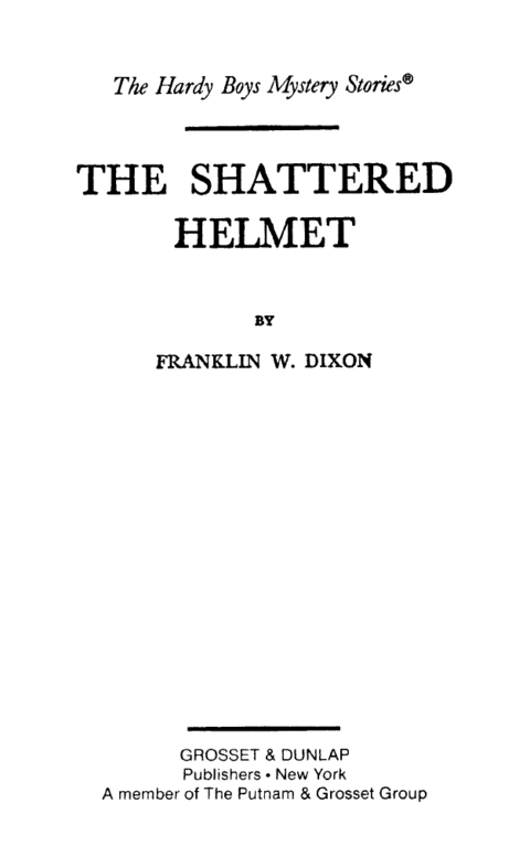 Cover image for book Hardy Boys 52: The Shattered Helmet
