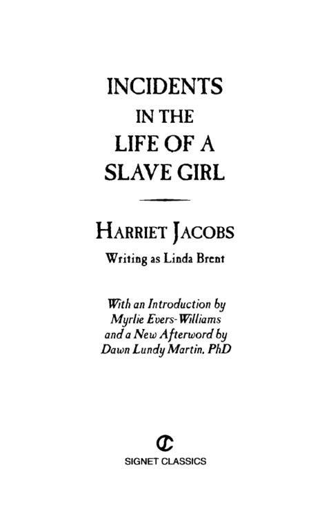Cover image for book Incidents in the Life of a Slave Girl