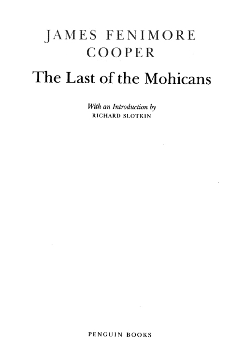 Cover image for book The Last of the Mohicans