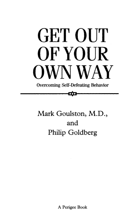Cover image for book Get Out of Your Own Way