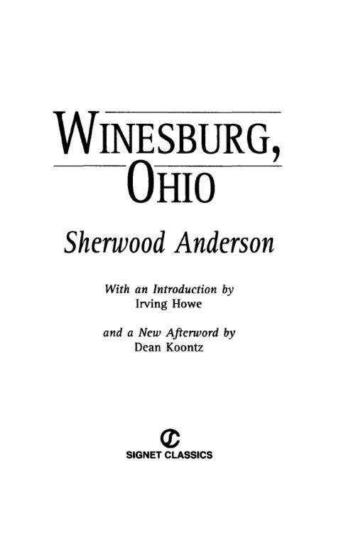 Cover image for book Winesburg, Ohio