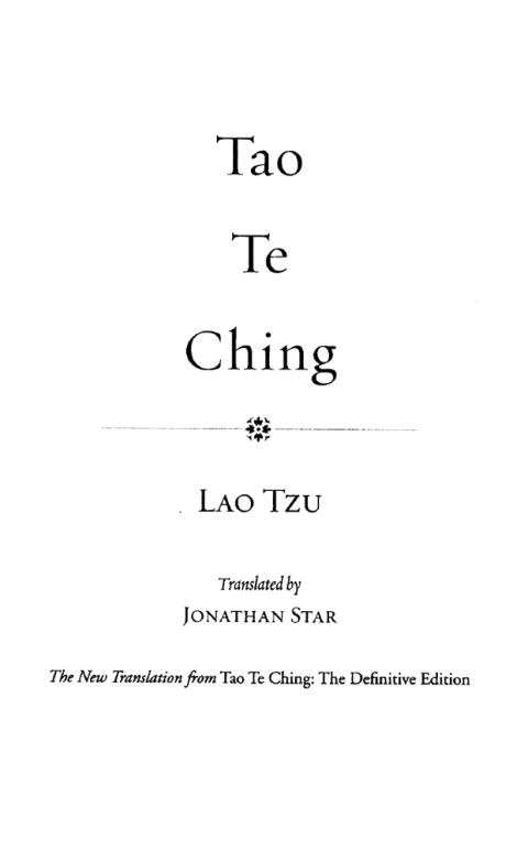 Cover image for book Tao Te Ching