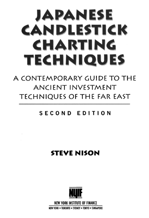 Cover image for book Japanese Candlestick Charting Techniques