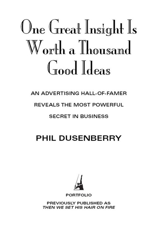 Cover image for book One Great Insight Is Worth a Thousand Good Ideas