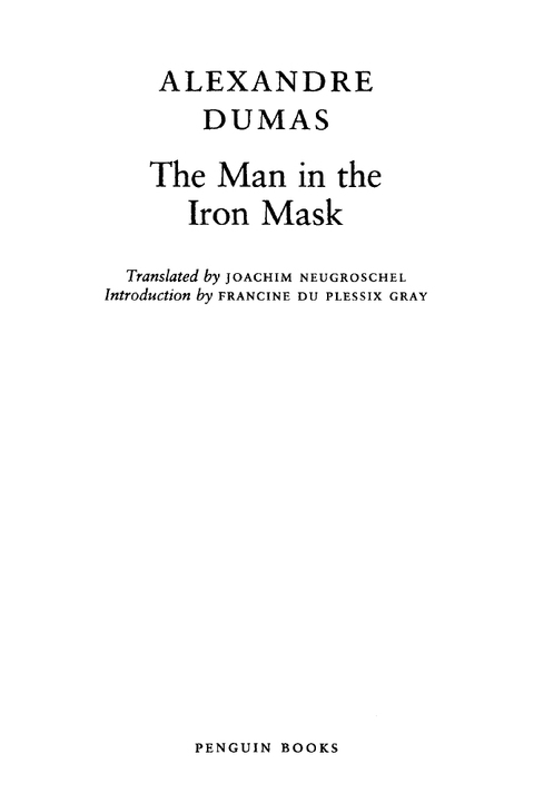 Cover image for book The Man in the Iron Mask