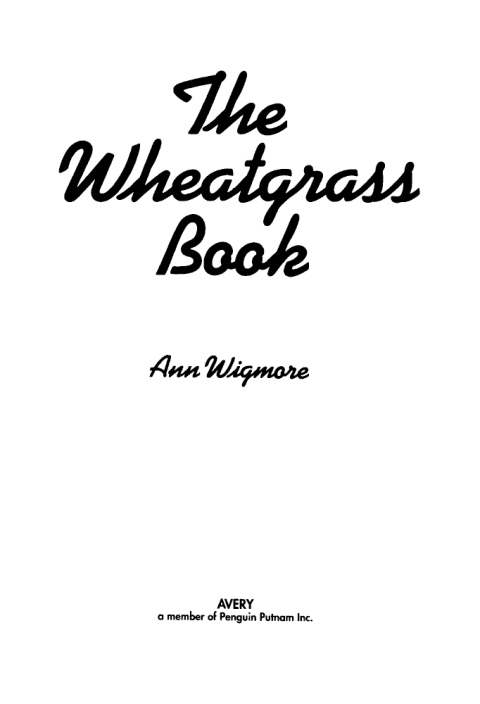 Cover image for book The Wheatgrass Book