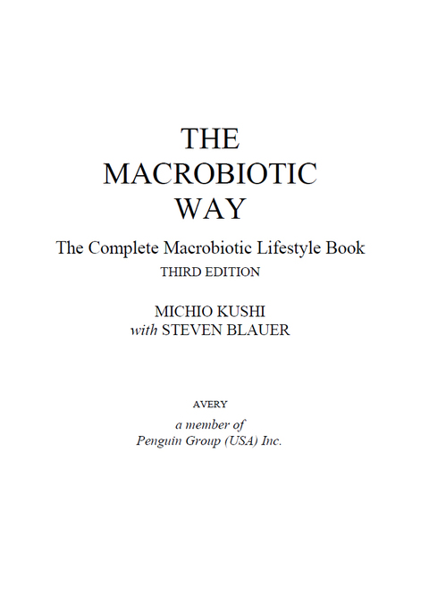 Cover image for book The Macrobiotic Way