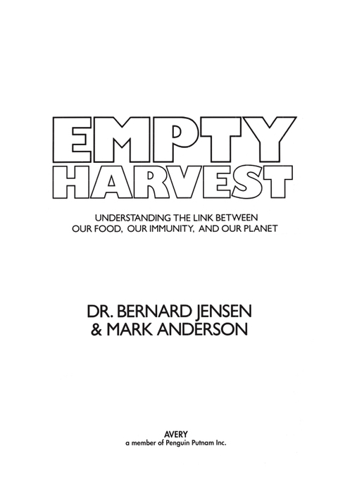 Cover image for book Empty Harvest