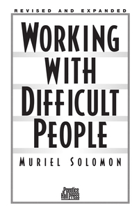 Cover image: Working with Difficult People 9780735202917