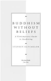 Buddhism without Beliefs
