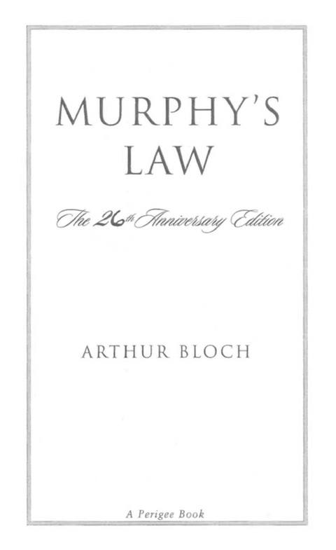 Cover image for book Murphy's Law: The 26th Anniversary Edition