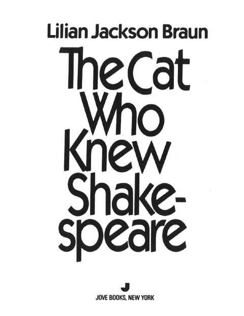 Cover image for book The Cat Who Knew Shakespeare