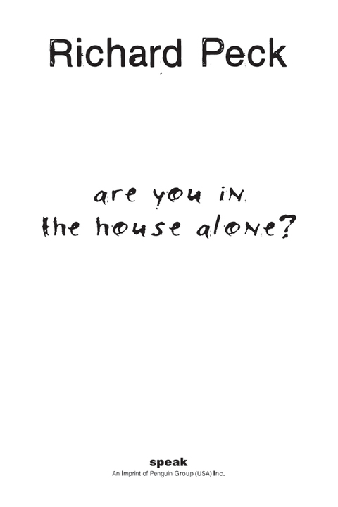Cover image for book Are You in the House Alone?