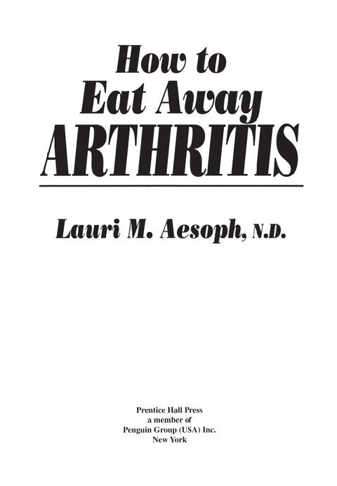 Cover image for book How to Eat Away Arthritis