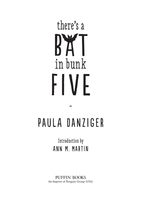 Cover image for book There's a Bat in Bunk Five