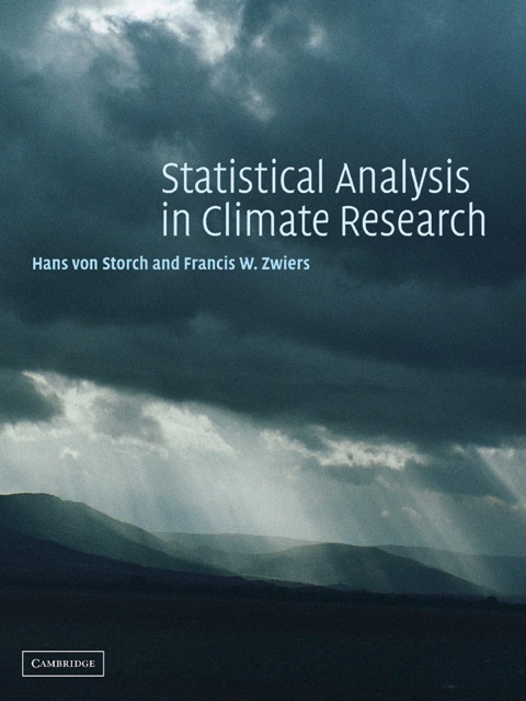 Cover image for book Statistical Analysis in Climate Research