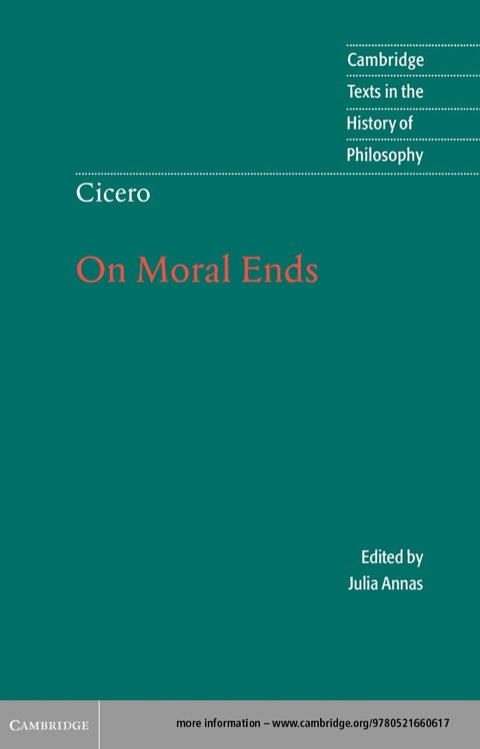 Cover image for book Cicero: On Moral Ends
